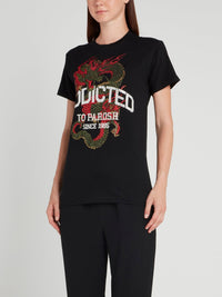 Black Studded Dragon T-Shirt