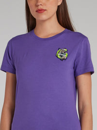 Purple Logo Appliqu��d T-Shirt