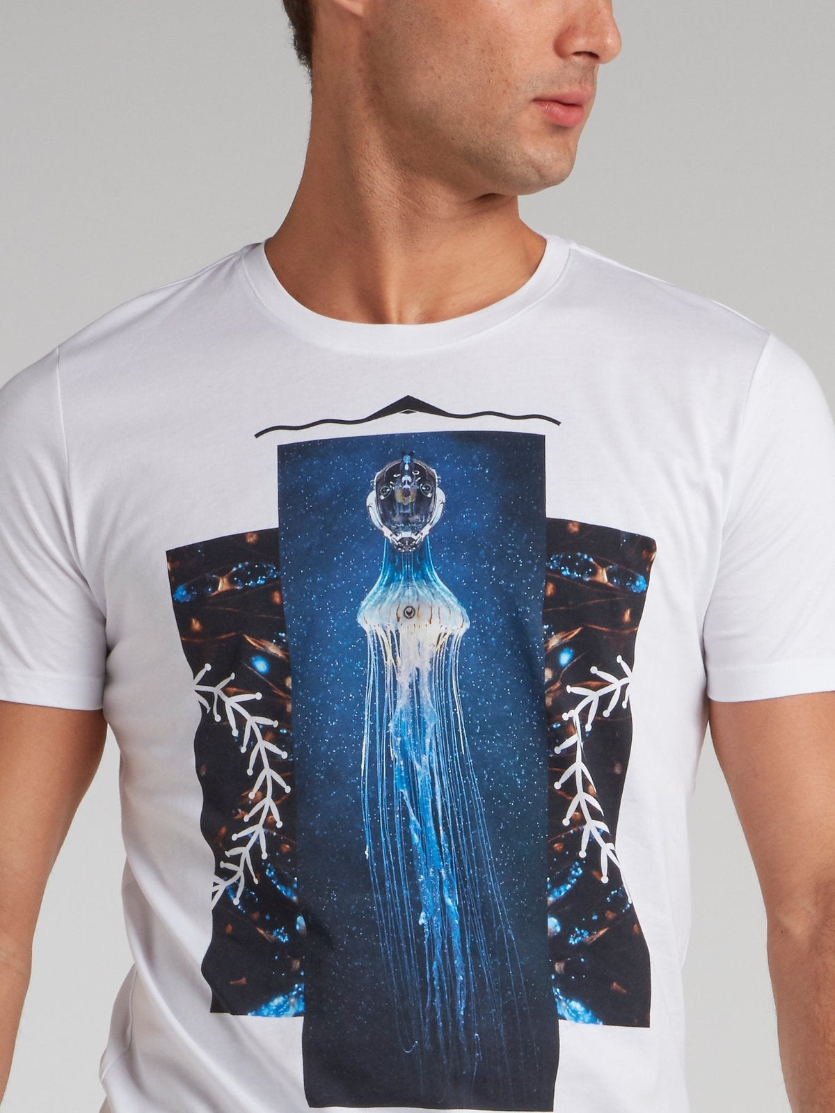 Huberto White Graphic Print T-Shirt