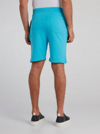 Isaac Blue Logo Hem Shorts