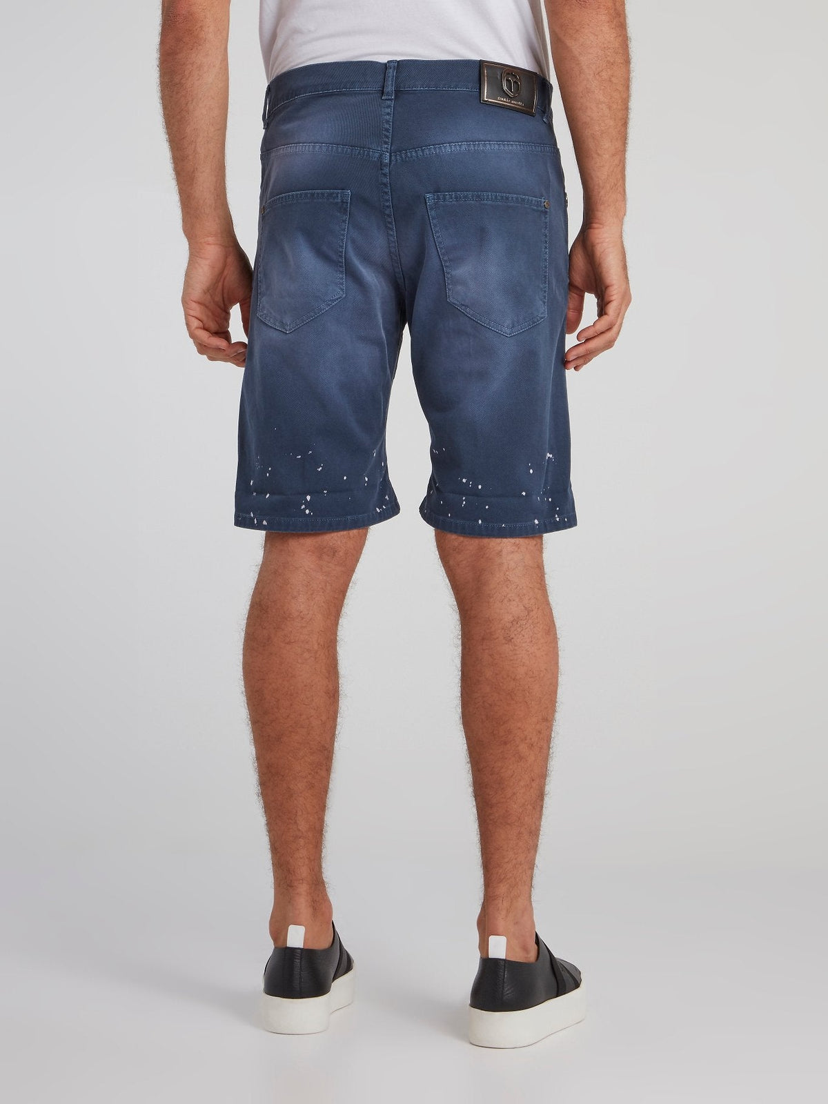 Andronico Navy Paint Splatter Shorts