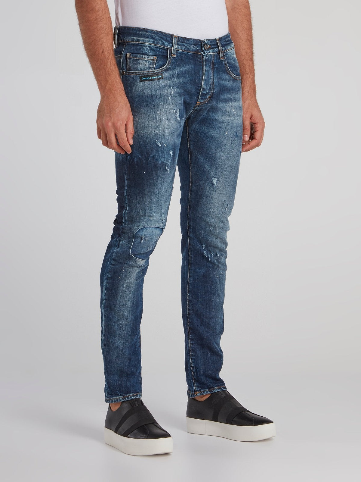 Marcial Dark Wash Distressed Jeans