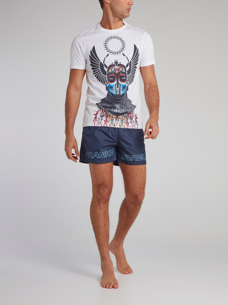 Adelio White Printed T-Shirt