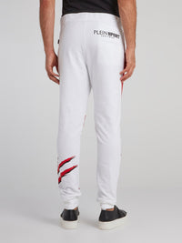 Markab White Contrast Jogging Trousers