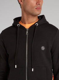 Black Contrast Logo Sweat Jacket