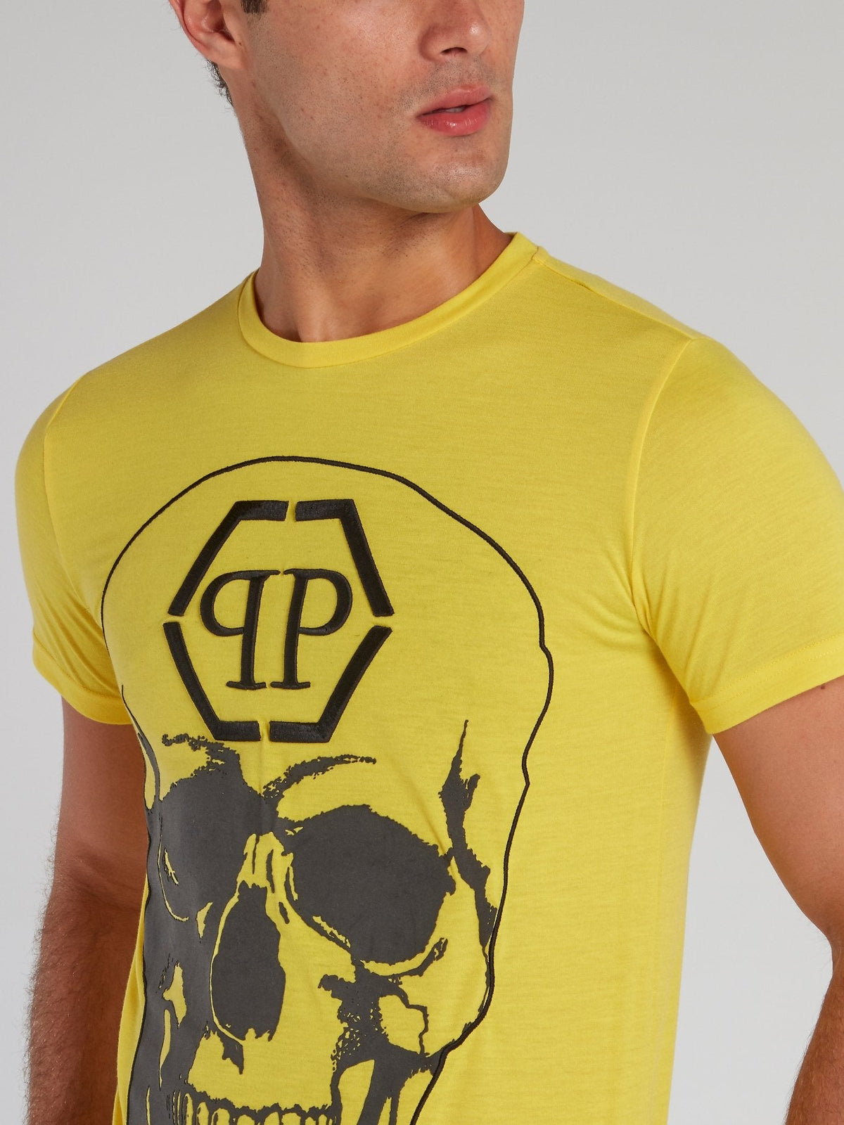 Yellow Monogram Skull T-Shirt