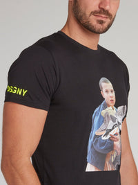 Eleven Black Printed T-Shirt