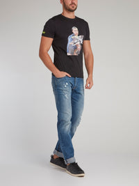 Eleven Black Printed T-Shirt