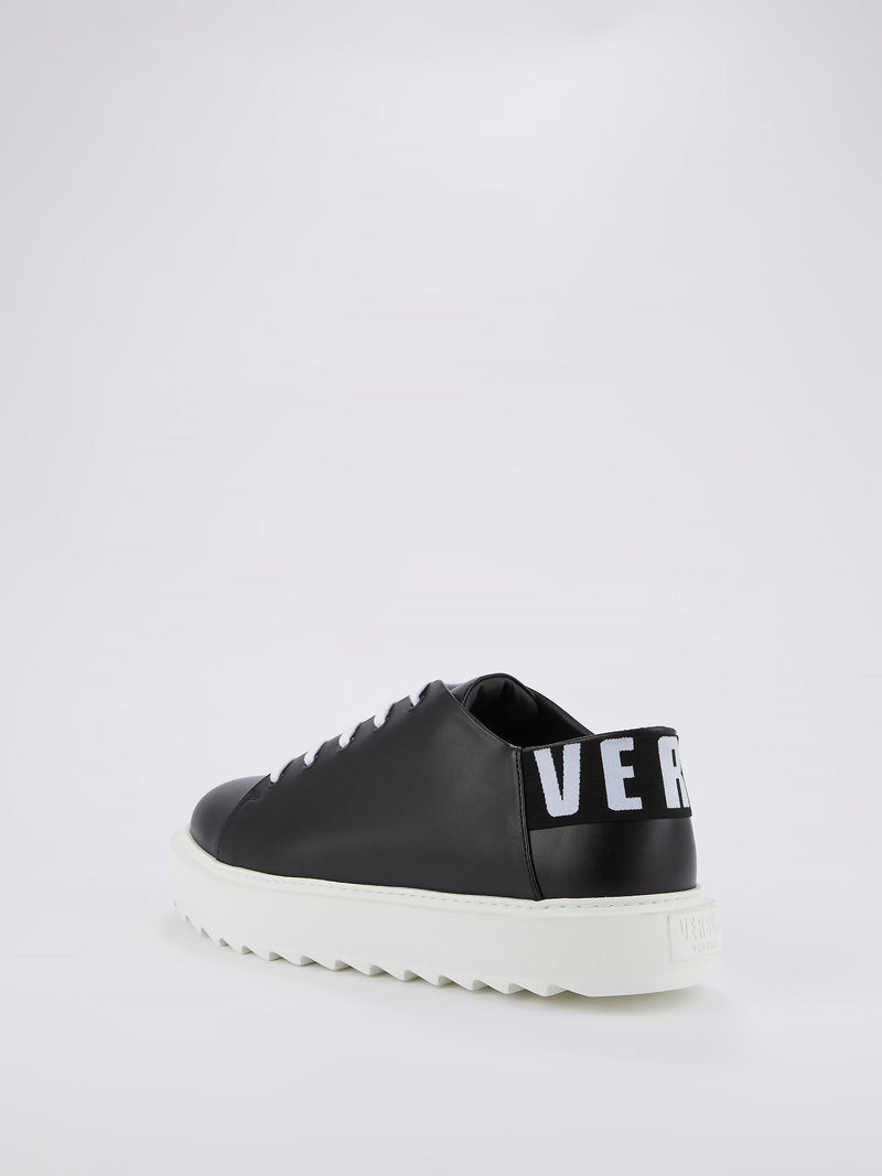 Black Rear Logo Platform Sneakers