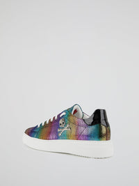 Rainbow Skull Low Top Sneakers