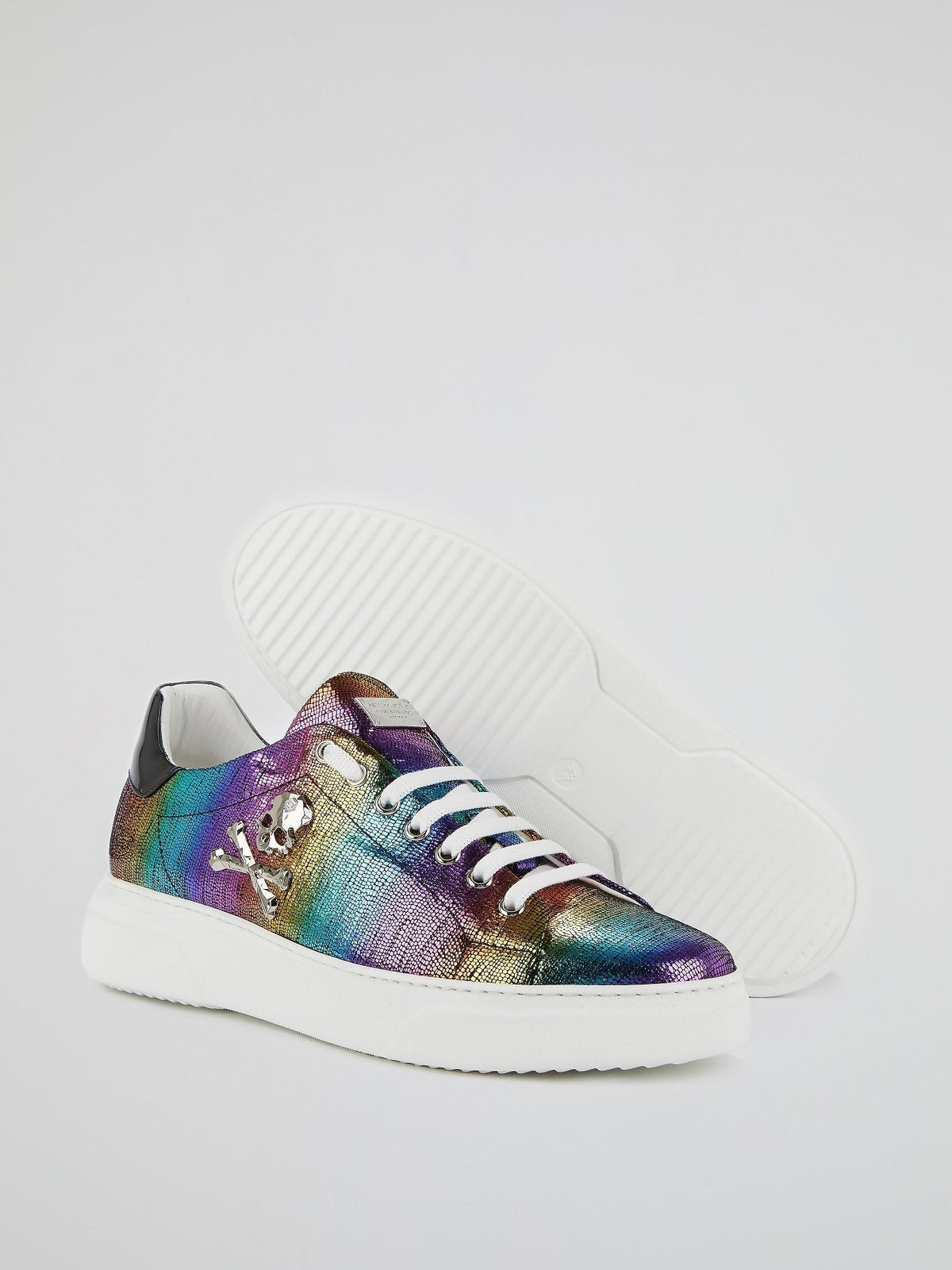 Rainbow Skull Low Top Sneakers