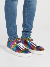 Rainbow Skull Low Top Sneakers