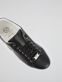 Black Monogram Low Top Sneakers