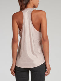 Pink Racerback Crystal Tank Top