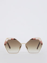 Vlinder Hexagonal Gradient Sunglasses