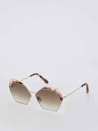 Vlinder Hexagonal Gradient Sunglasses