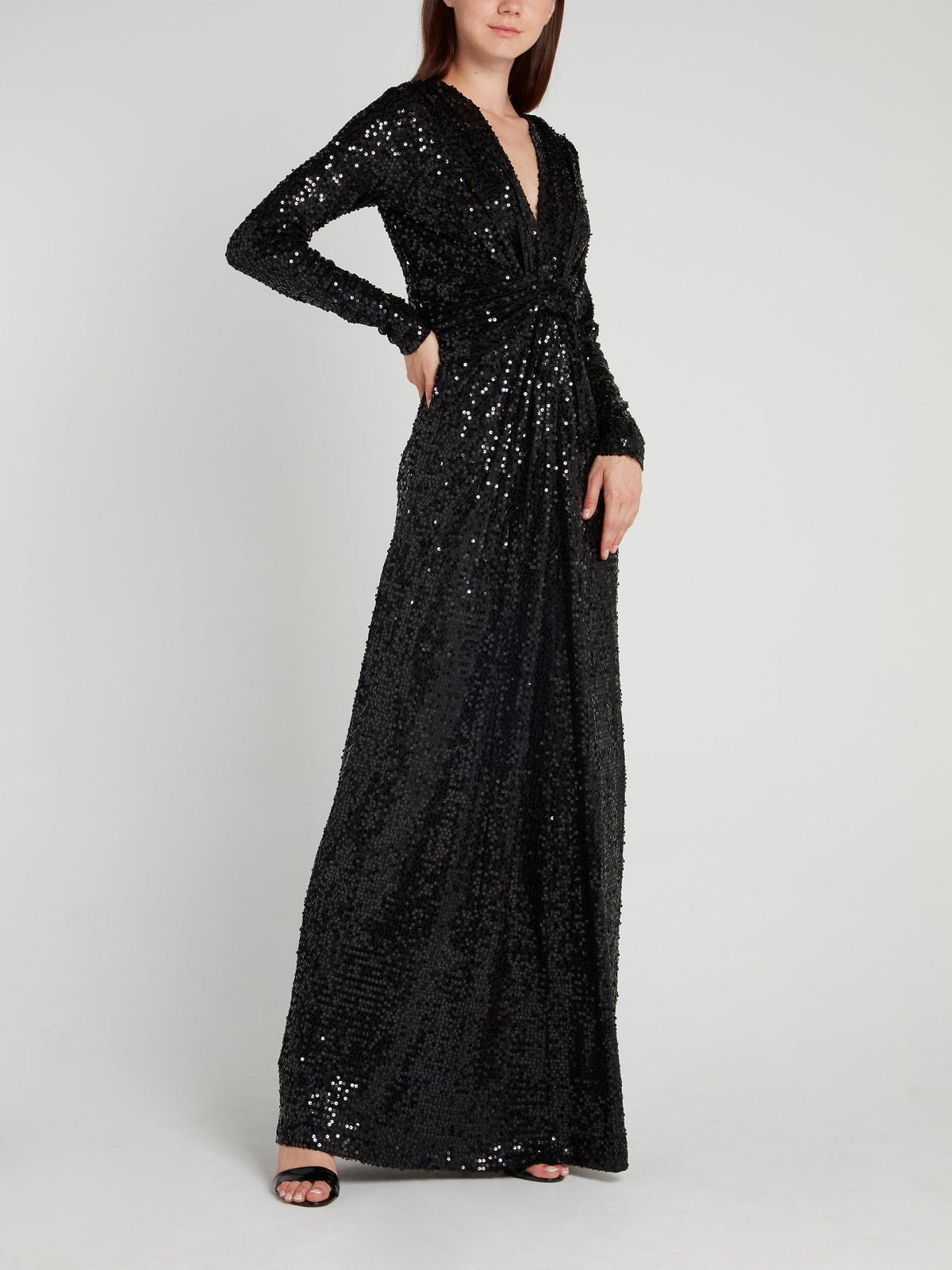 Black Sequin Maxi Dress