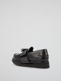 Black Platform Tassel Loafers