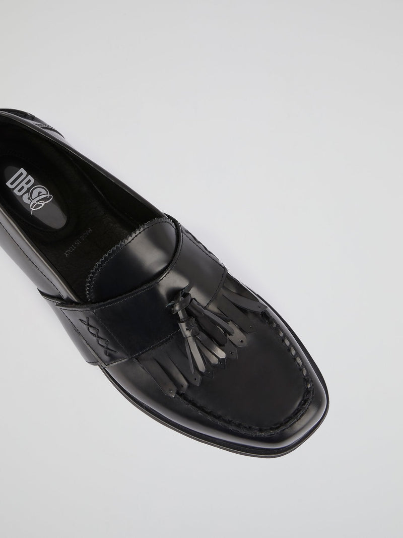 Black Platform Tassel Loafers