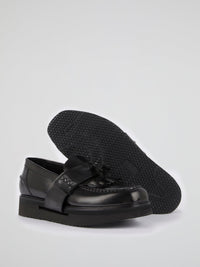 Black Platform Tassel Loafers