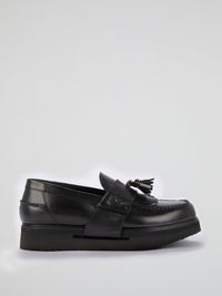 Black Platform Tassel Loafers