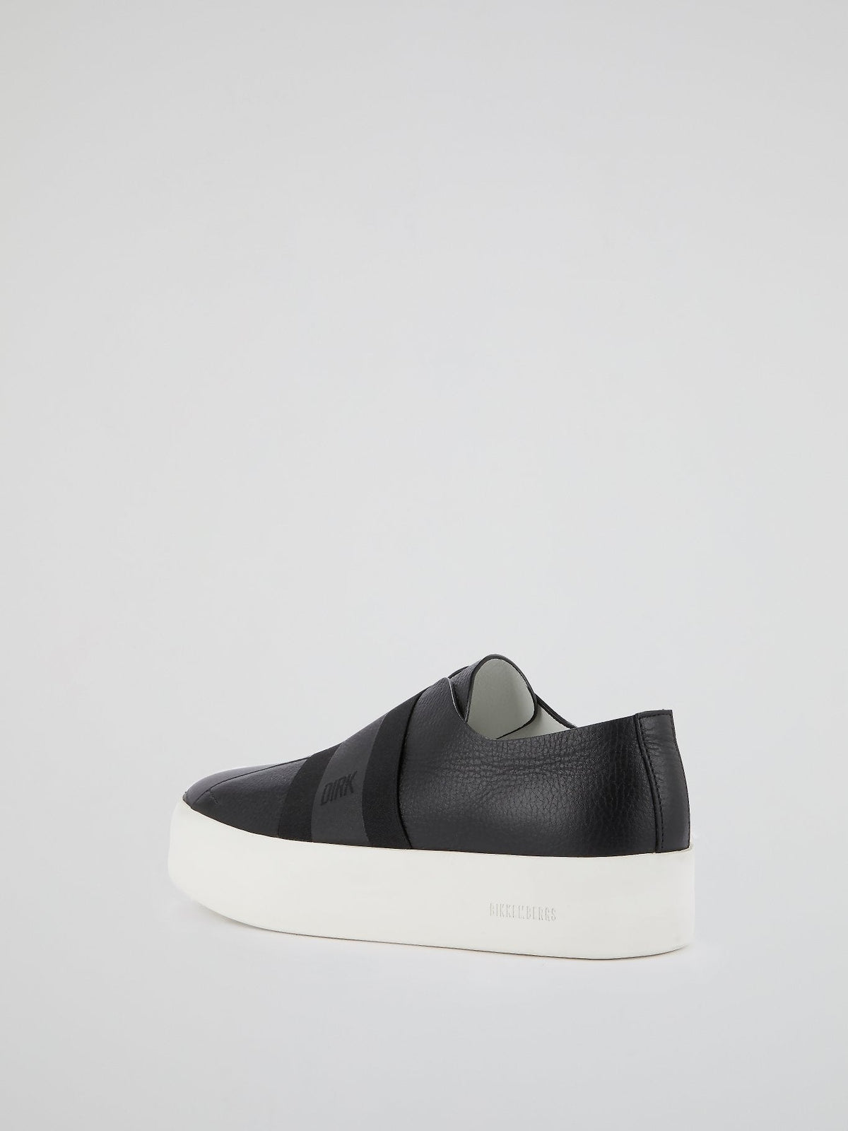 Black Elastic Strap Slip On Sneakers