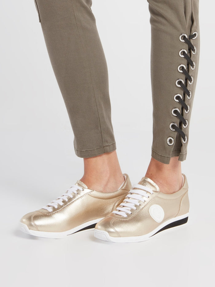 Metallic Monogram Appliqu��d Sneakers