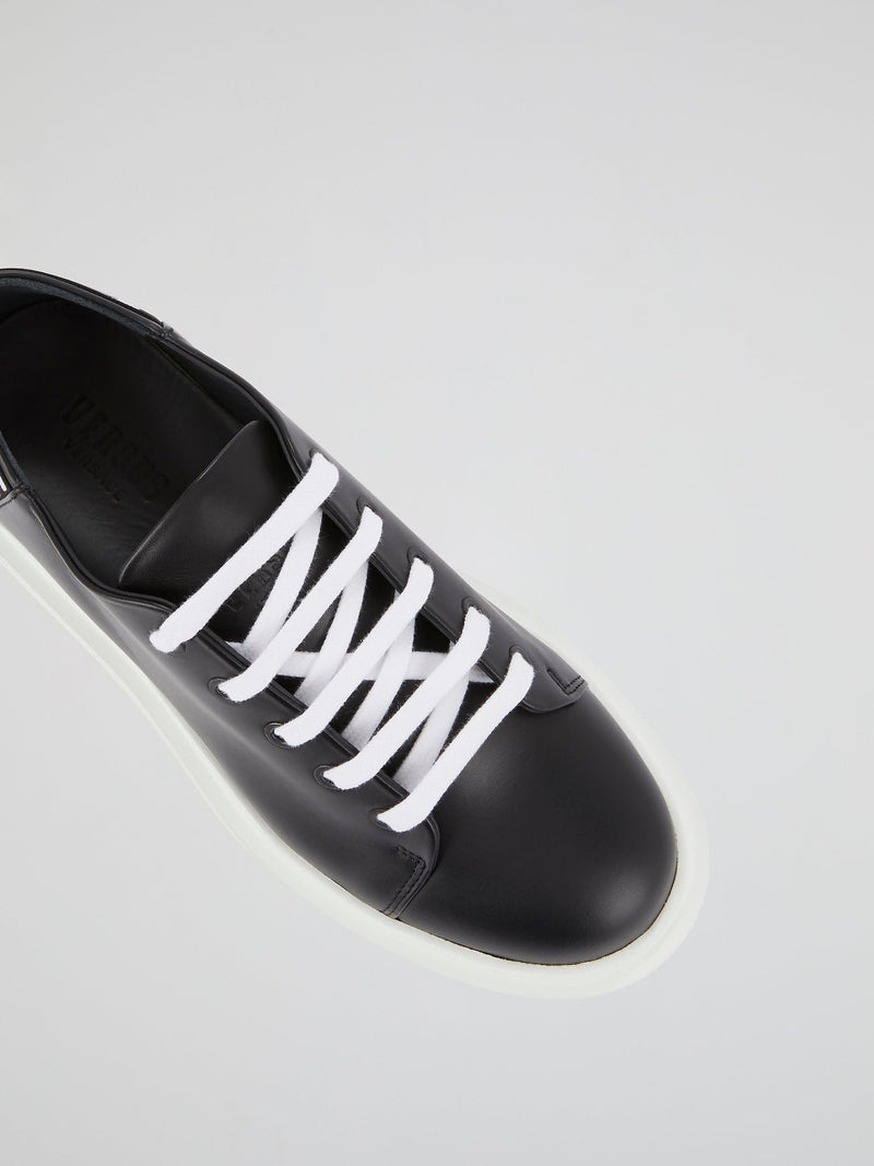 Black Rear Logo Platform Sneakers