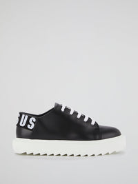 Black Rear Logo Platform Sneakers