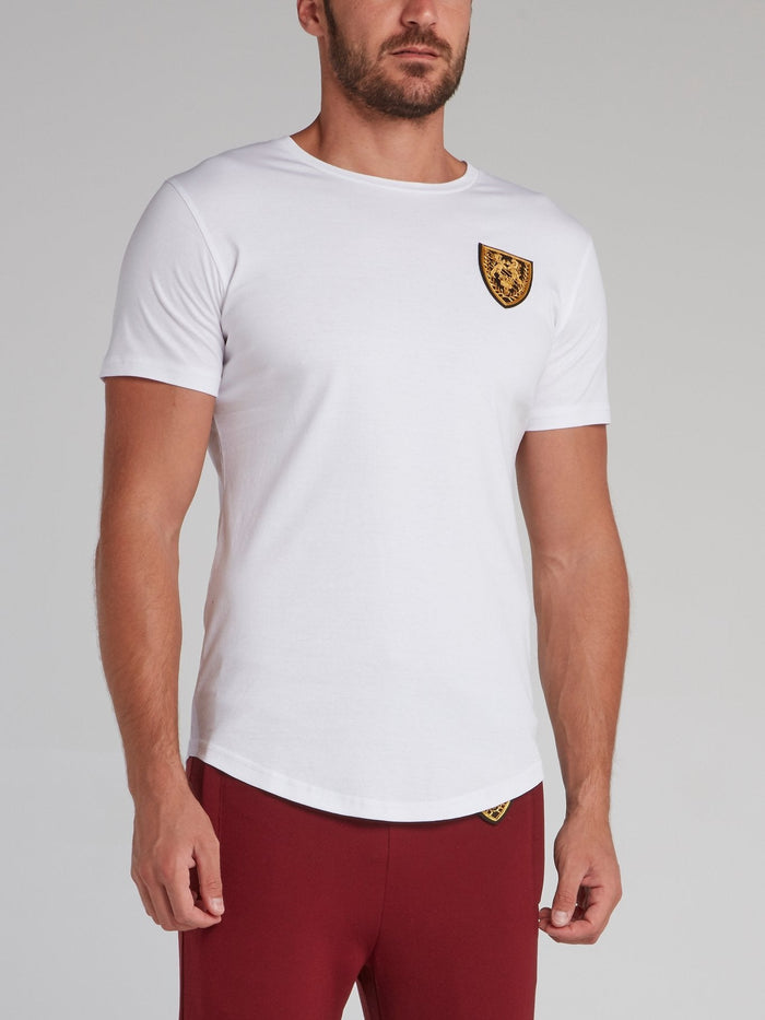 Stonebridge White Appliqu��d Crewneck T-Shirt