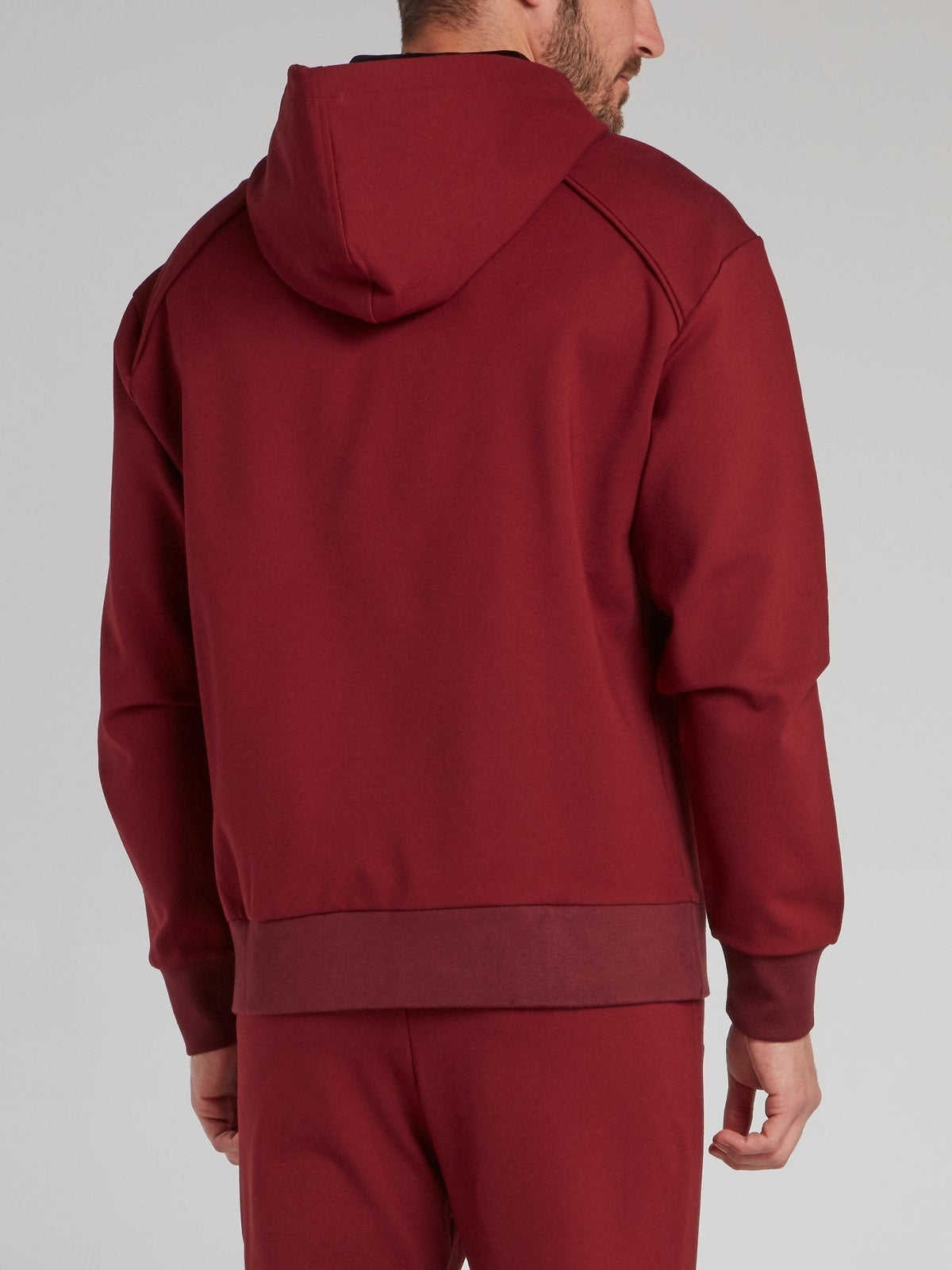 Burgundy Monogram Appliqu��d Hoodie