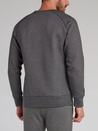 Grey Appliqu��d Crewneck Sweatshirt