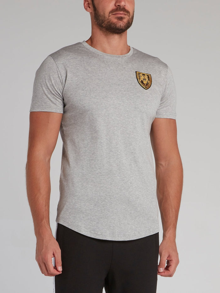 Stonebridge Grey Appliqu��d Crewneck T-Shirt