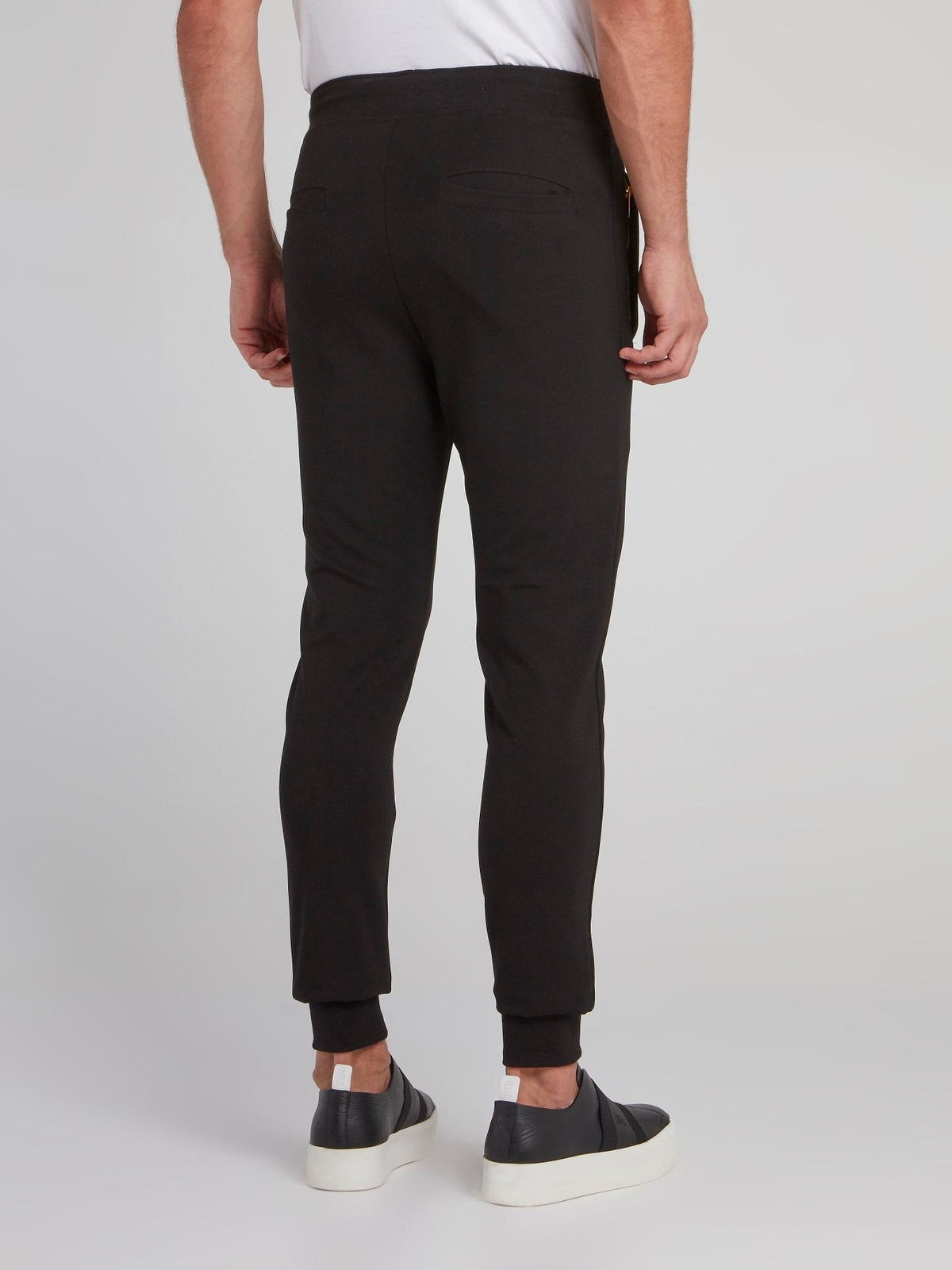 Black Appliqu��d Jogging Trousers