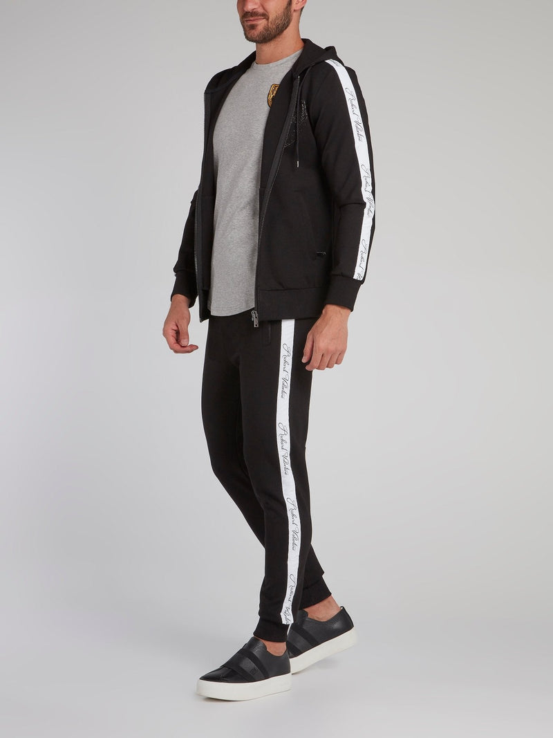 Black Logo Tape Jogging Trousers