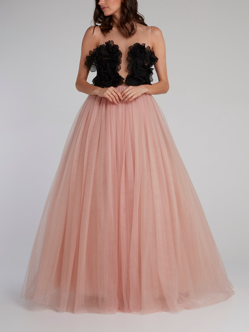 Pink Tulle Ball Gown