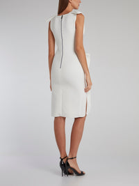 White Diamond Cut Cocktail Dress