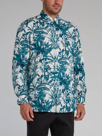 Tropical Print Long Sleeve Shirt