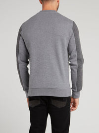 Grey Sport Icon Appliquéd Sweatshirt