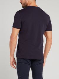 Navy Sport Print T-Shirt