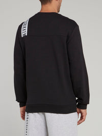 Black Logo Strap Sweatshirt