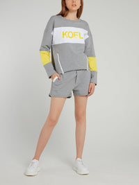 Grey Mesh Pocket Active Shorts