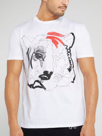 White Bear Print T-Shirt