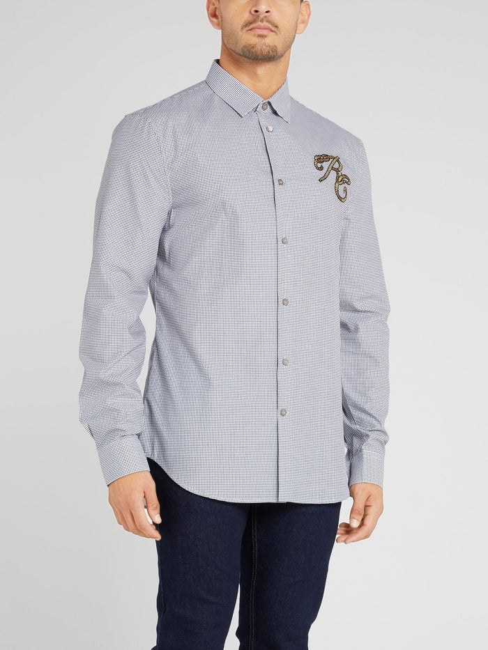 Micro Check Long Sleeve Shirt