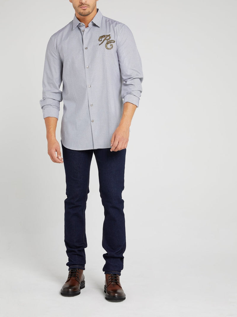 Micro Check Long Sleeve Shirt