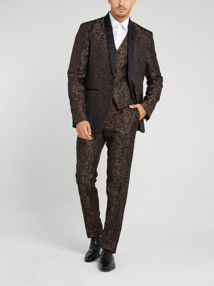 Snake Print One-Button Blazer