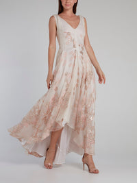 Pink God High-Low Maxi Dress