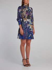 Multi Print Blouson Dress
