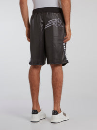 Black Contrast Active Shorts