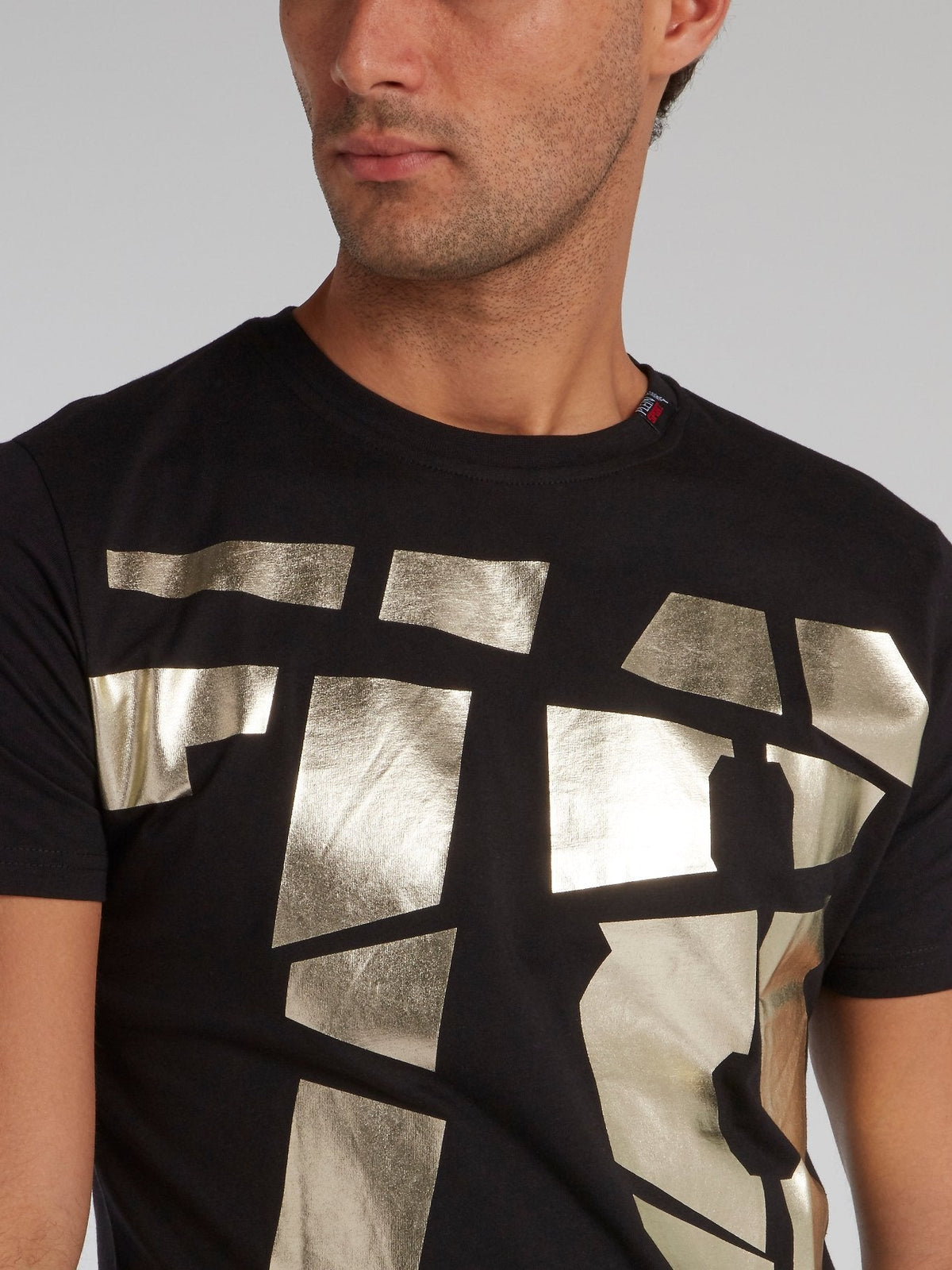 Black Foil Print Active T-Shirt